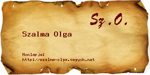 Szalma Olga névjegykártya